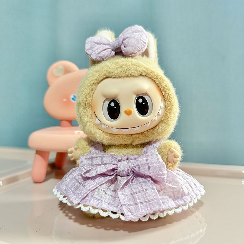 Clothes Only] First/Second Generation Pendant Labubu Clothes Rab Sit Party Doll Shark Elk suit