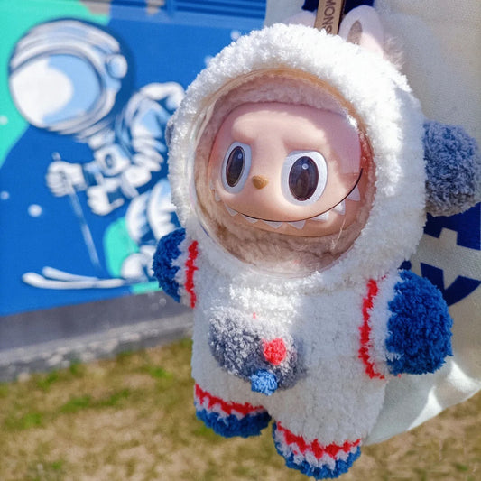 Clothes Only] LABUBU Rabu Vinyl Doll Doll Coat Pure Handmade Astronaut suit Mask Space Suit
