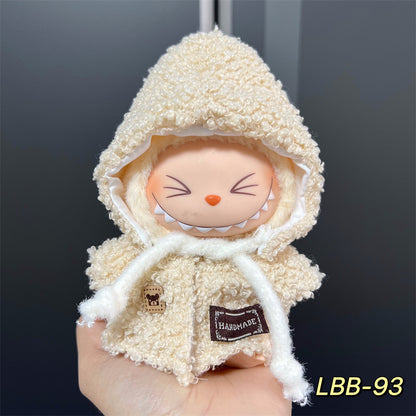 Labubu Doll Vinyl Rab 17cm Doll Cute Dress Casual suit Skirt Plush Toy Clothes