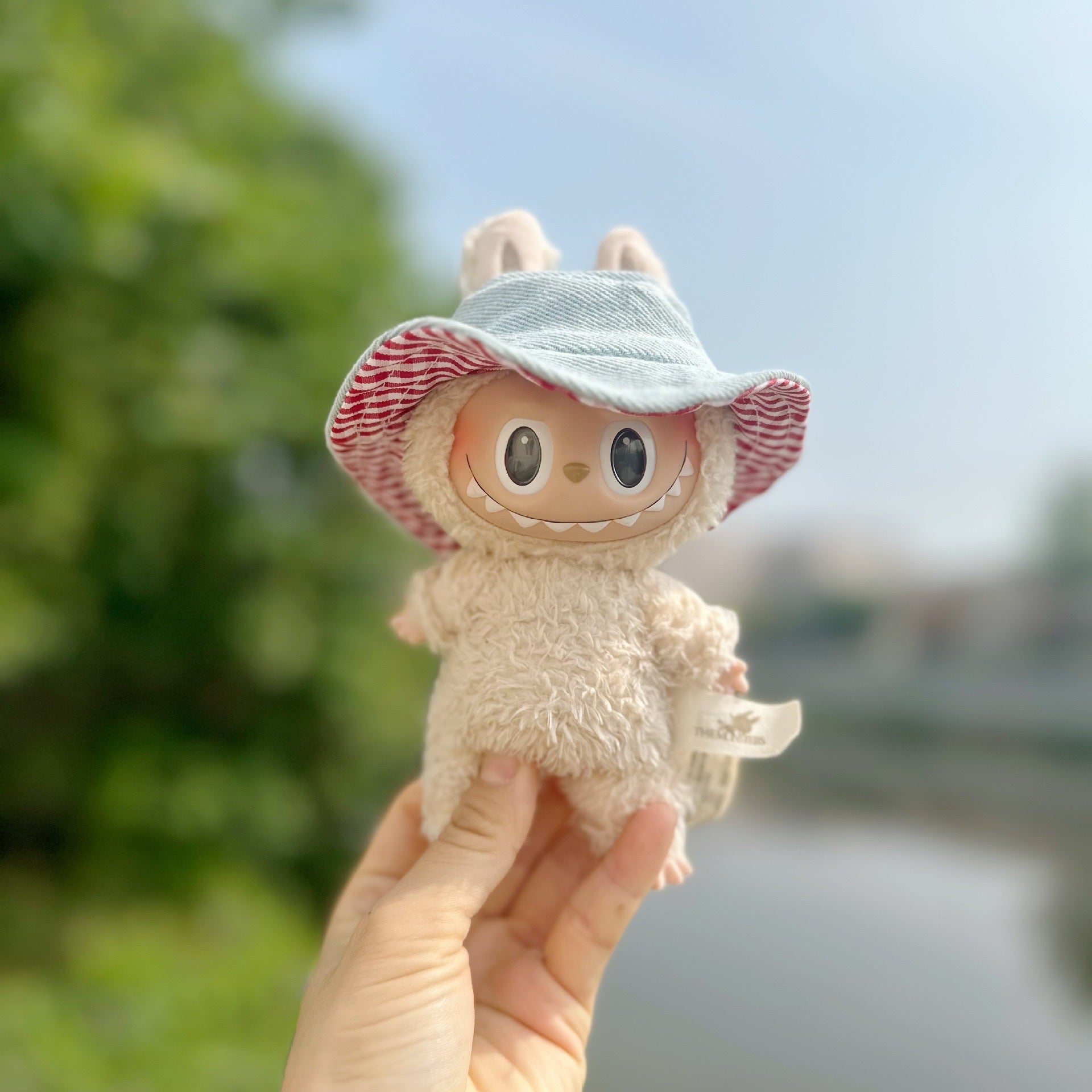 Only clothes] 17CM pendant blind box cloth cloth clothes LABUBU doll doll Denim coat hat skirt
