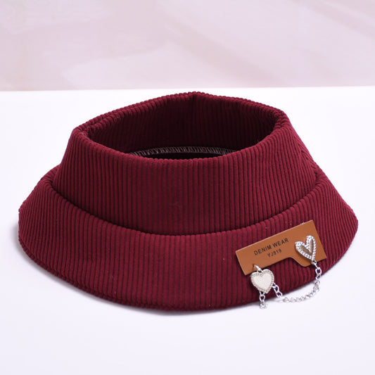 Only clothes] large vinyl 37cm cloth plush doll clothes corduroy Denim hat replacement