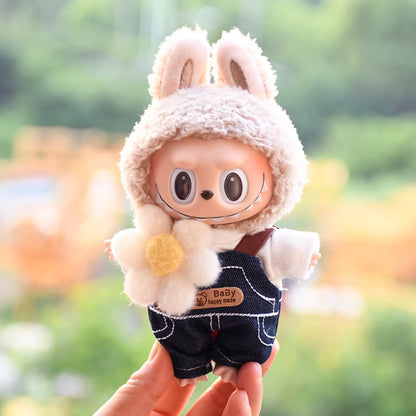 Only clothes] 17CM blind box cloth cloth clothes Chunye suit key chain LABUBU doll Denim small strap