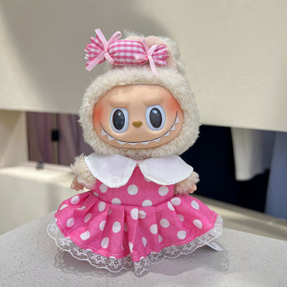 First and Second Generation Labubu Baby Clothes Pendant Labubu Clothes Baby Clothes Summer Skirt Jumpsuit Set Cute and Cute