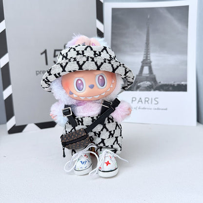 One, two and three generations of Labubu clothes pendant cloth cloth sitting doll clothes NY overalls sports suit trend cute