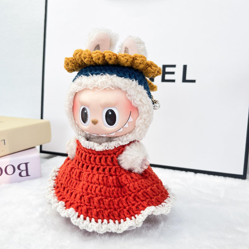 Labubu Pearl Girl Outfit for 17cm Doll - Baby Clothes Style