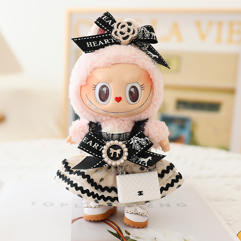 Only clothes labubu night heart suit clothes labubu pendant doll clothes for the second generation of three generations