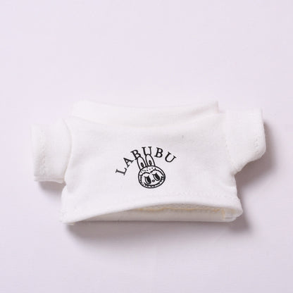 Labubu Doll Baby Clothes Outfit - White T-Shirt & Pants Suit Set