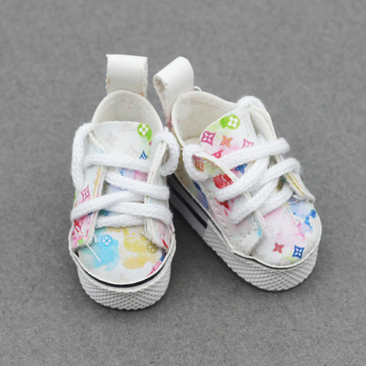 Labubu Doll Shoes for 10cm & 17cm Vinyl Dolls - White, Brown, Gray, Black, Blue