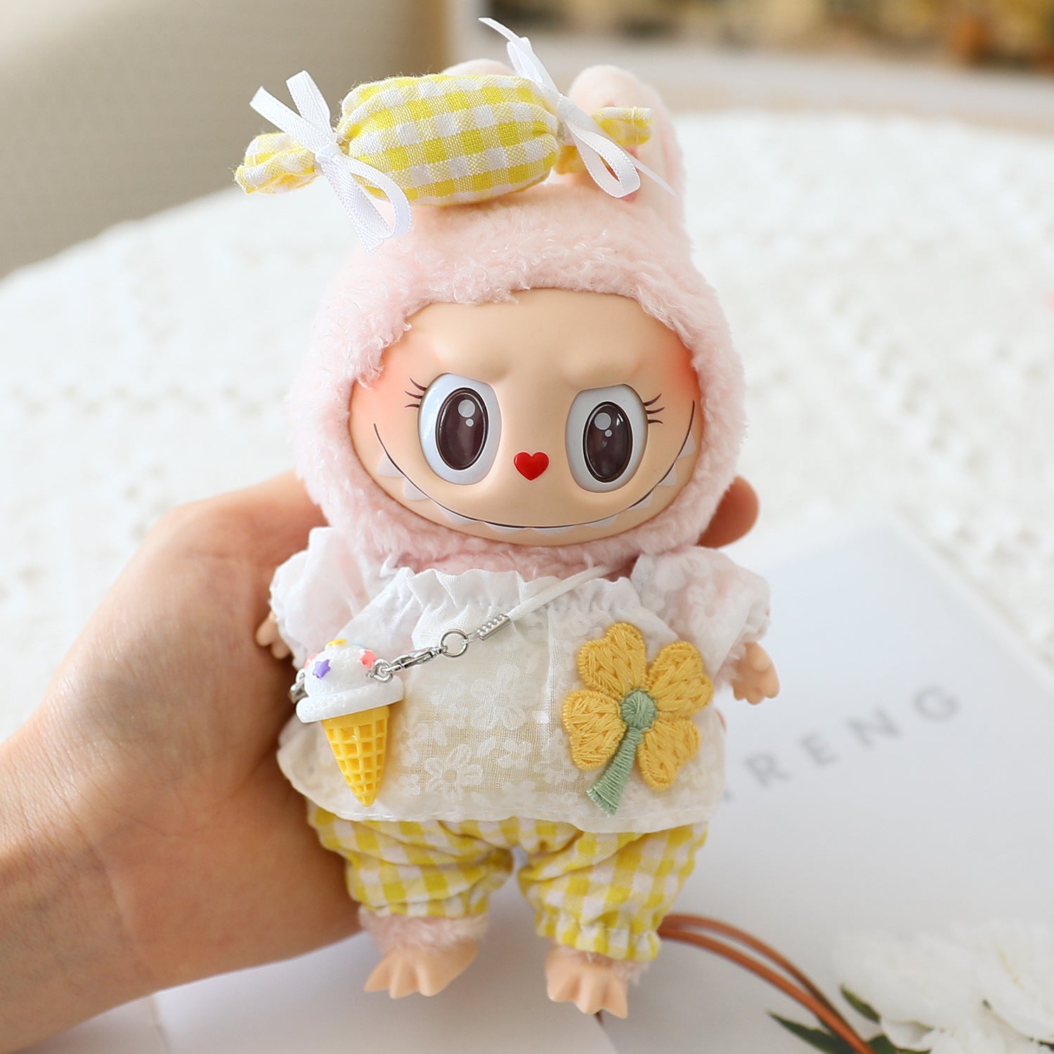 Only Clothes Labubu Clothes First Generation Second Generation Third Generation Labubu Pendant Summer Replacement Four-Leaf Clover Candy