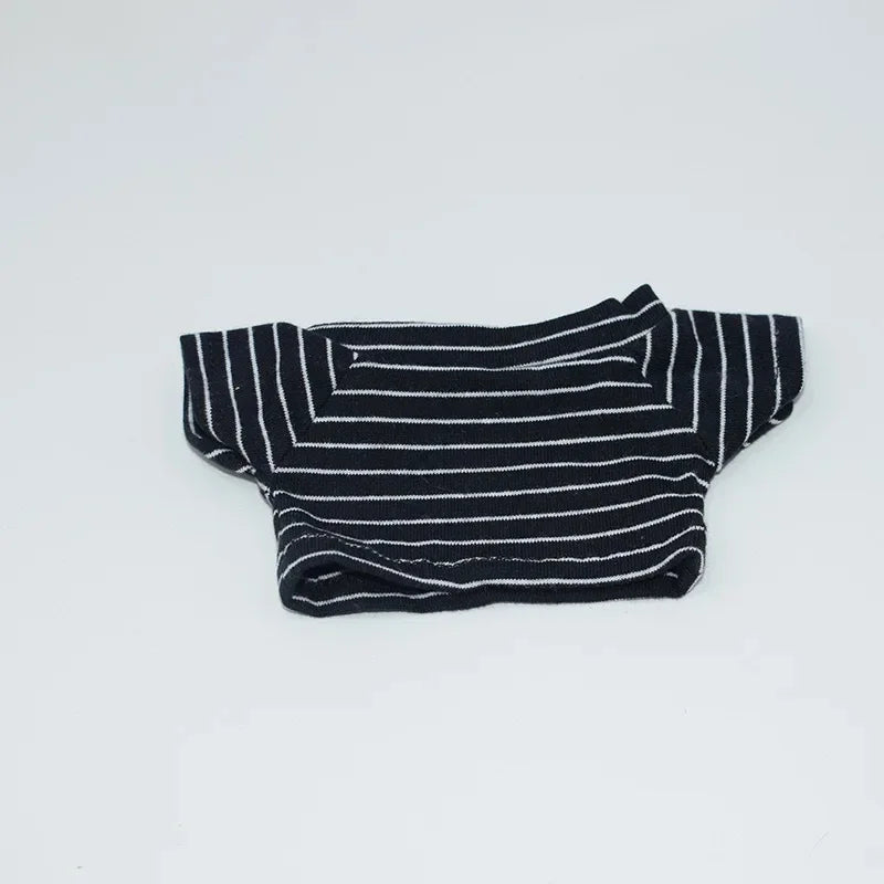 Only clothes] 17CM cloth cloth clothes 15CM doll Denim straps cartoon plaid suit hot sale