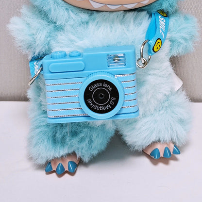 Labubu Doll Mini Camera Pendant - Black, Pink, Blue, Yellow