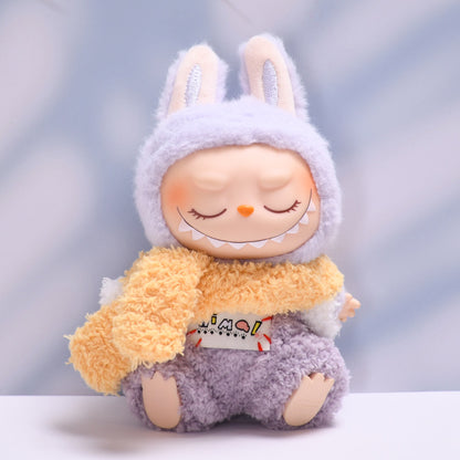 Labubu Doll Clothes - Plush Scarf & Crawling Outfit Set for 2nd Gen Pendant