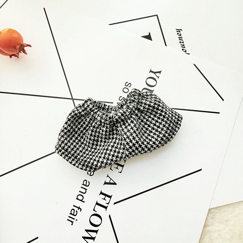 Clothes Only] 17cm Pendant Labubu Clothes Cat t Camellia Straw Hat Suit Labubu Doll Clothes