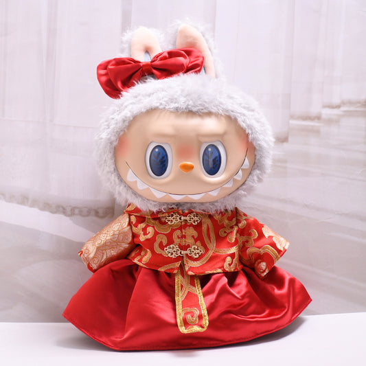 Only clothes] 38cm labubu labubu for clothes New Year Tang Suit suit change baby clothes