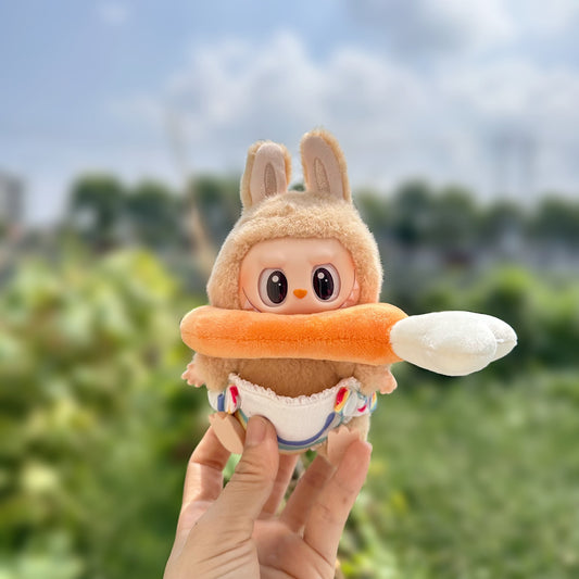 Clothes Only] Second Generation Blind Box Rab Cloth Clothes Pendant LABUBU Sit Party Doll Chicken Leg Toast Diaper
