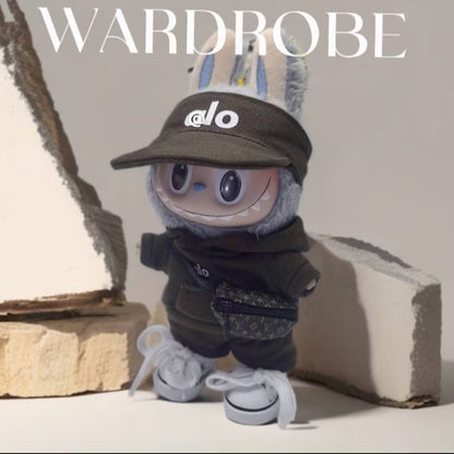 17cm Labubu Doll Clothes - Macaron Three-Piece Set