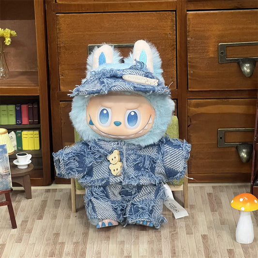 Labubu Doll Clothes 17cm Pendant First, Second and Third Generation Vinyl Plush Doll Replacement Clothes Set Wholesale