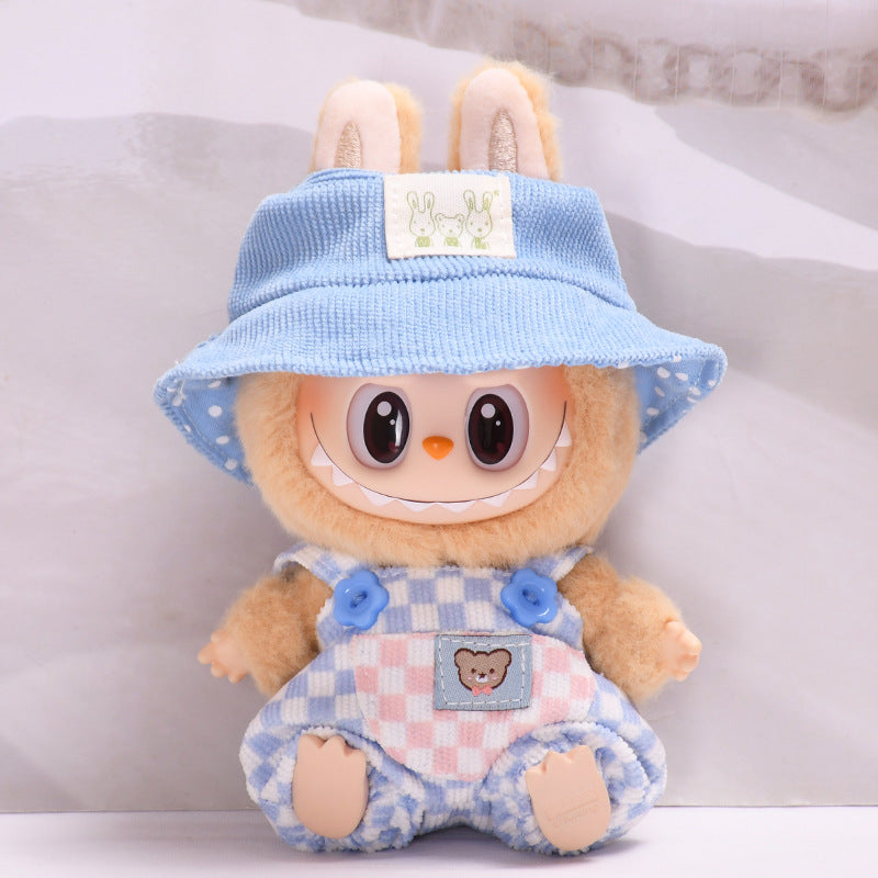 Clothes Only] Second Generation Blind Box Pendant Sitting Party Labubu Toy Clothes Vinyl Face Rags Doll Pants