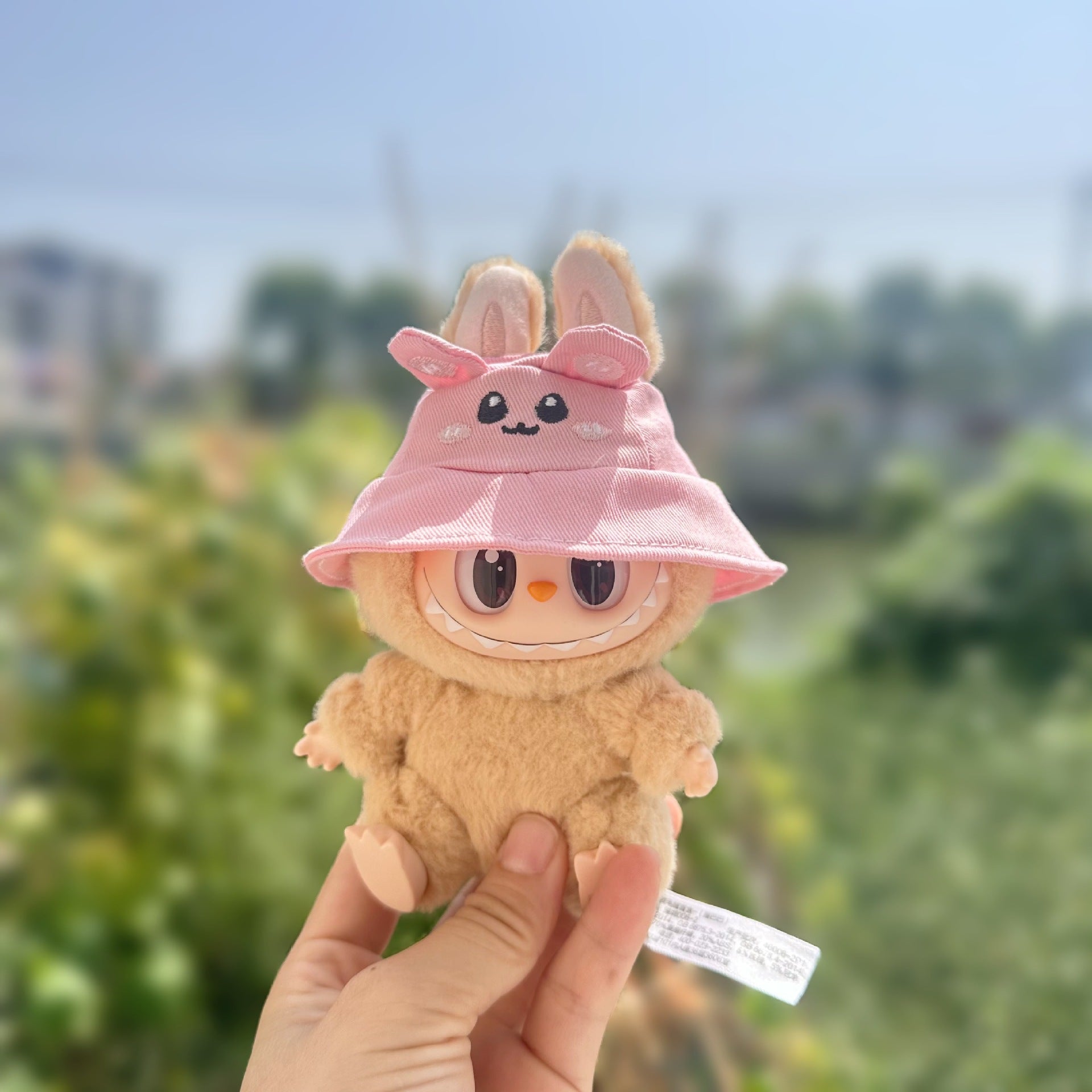 Clothes Only] Second Generation Blind Box Labubu Pendant Labubu Sit Party Plush Doll Clothes Cartoon Hat
