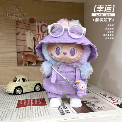 [Only for Baby Clothes] Baseball Uniform Labubu Baby Clothes 17cm Macaron Labubu Clothes First, Second and Third Generation Replacement