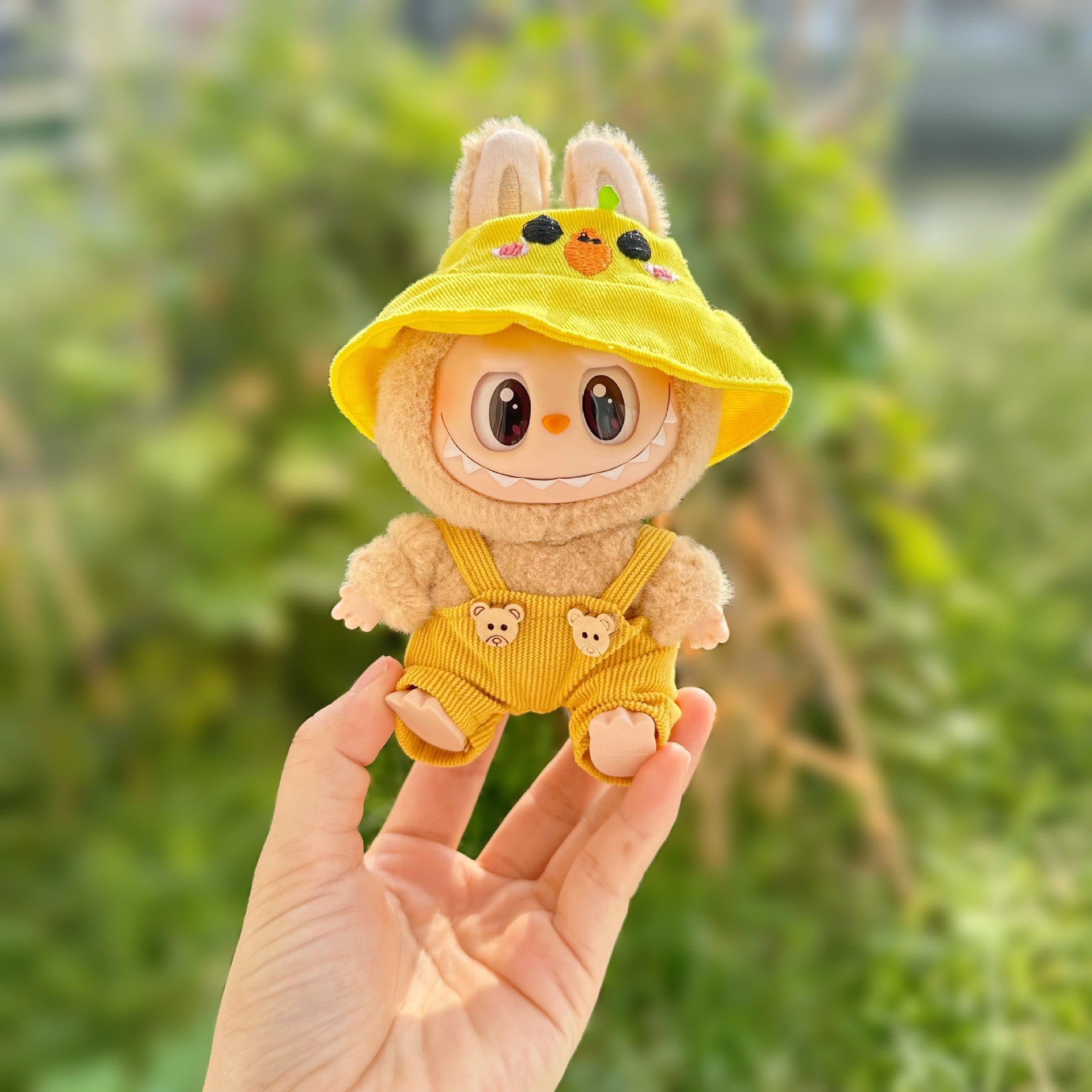 Only clothes] second generation blind box labubu doll clothes pull cloth sit party doll for small suspenders
