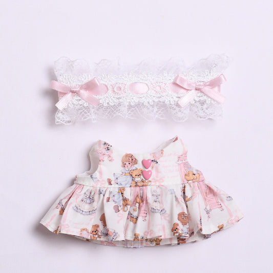 Labubu Doll Lolita Skirt Outfit for 1st & 2nd Gen Pendants - Blue & Pink
