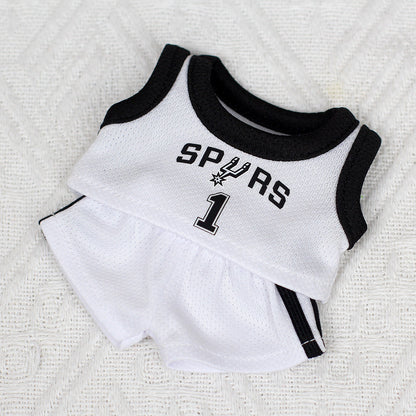 17cm Labubu Doll Clothes 15cm Cotton Doll Clothes Basketball Uniform Labubu Macaron Doll Clothes Jersey