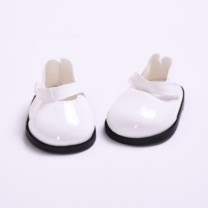 Only clothes] 38cm cloth vinyl doll clothes for labubu white sweater scarf hat doll