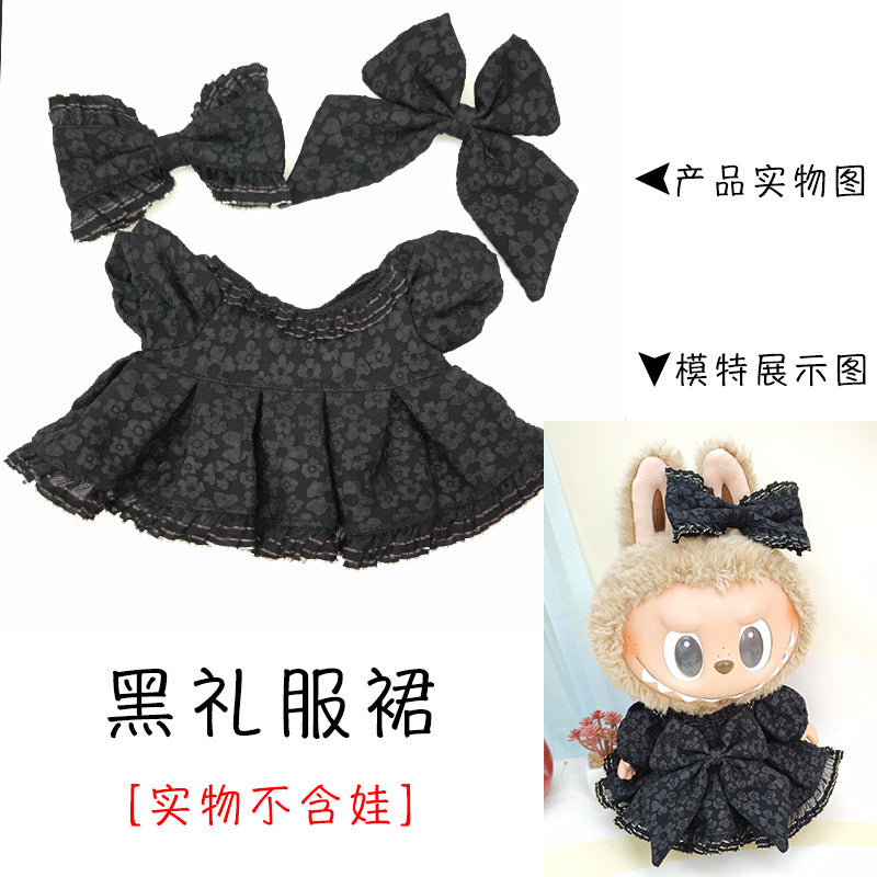 [Clothes Only] 37cm Labubu Vinyl Plush Doll Clothes suit Replace Labubu Skirt