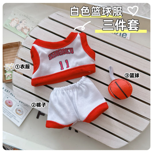 Labubu Doll Basketball Outfit Set - 17cm Vinyl Pendant Clothes
