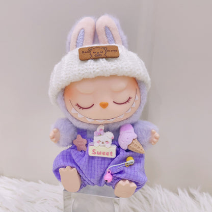 Labubu Doll Summer Ice Cream Overalls Outfit