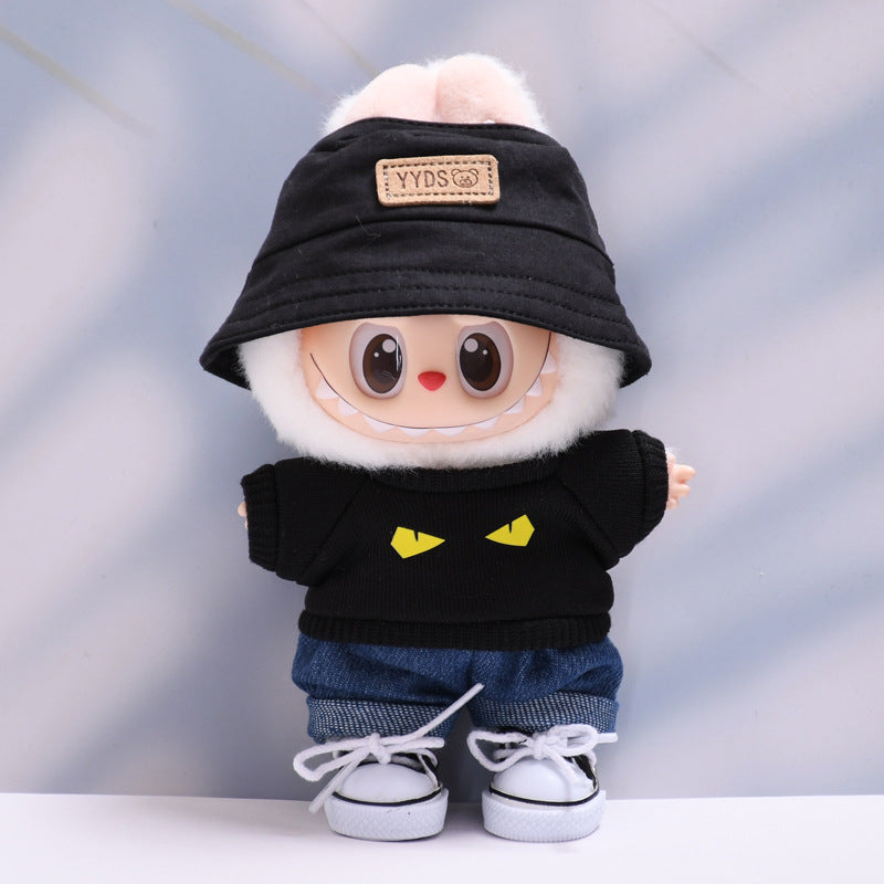 Only baby clothes] one or two generation pendant labubu clothes tide T-shirt jeans cap suit cloth baby clothes