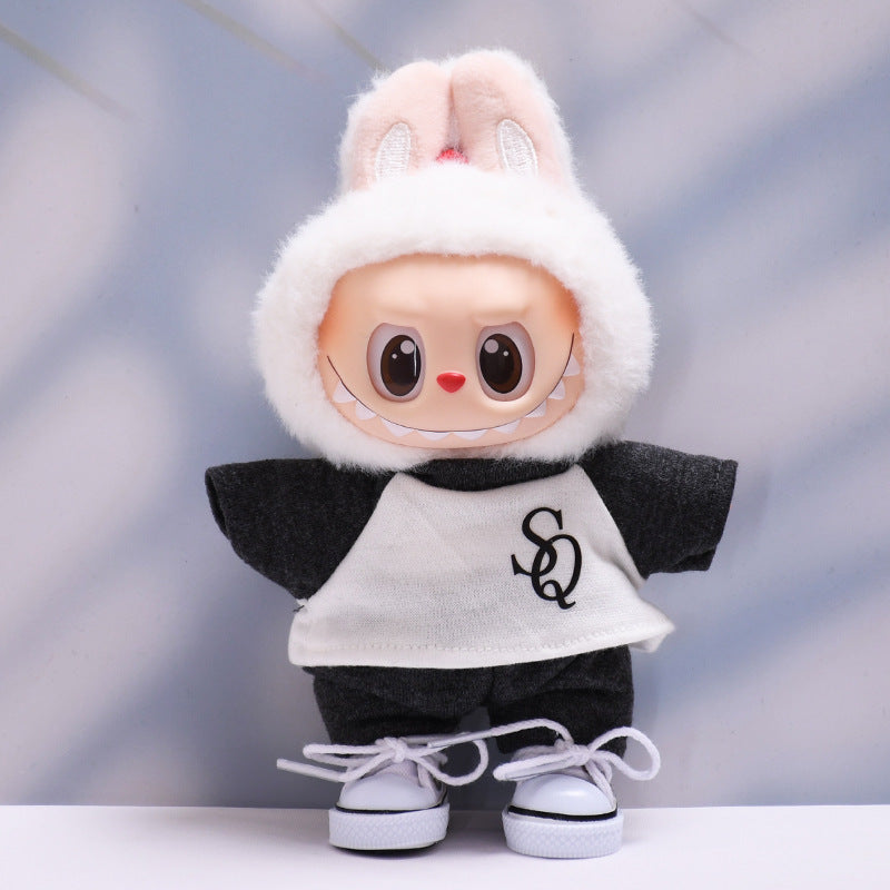 Labubu Doll Baby Clothes Set - Colorful T-Shirt & Shorts Outfit
