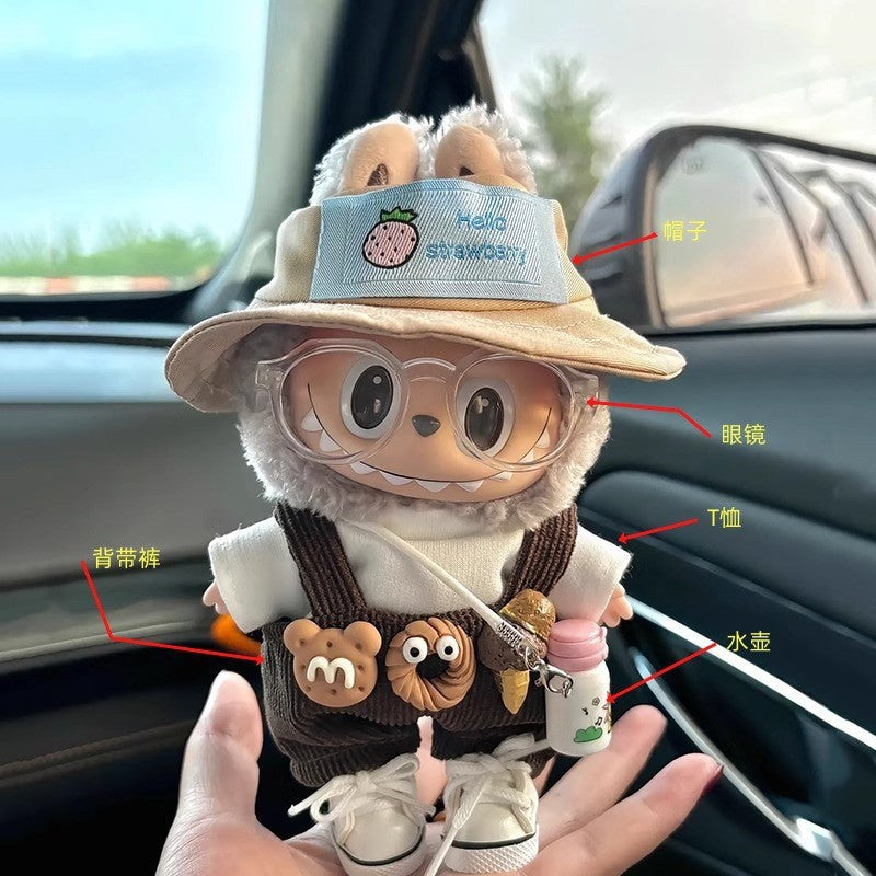 [Only for Baby Clothes] Baseball Uniform Labubu Baby Clothes 17cm Macaron Labubu Clothes First, Second and Third Generation Replacement
