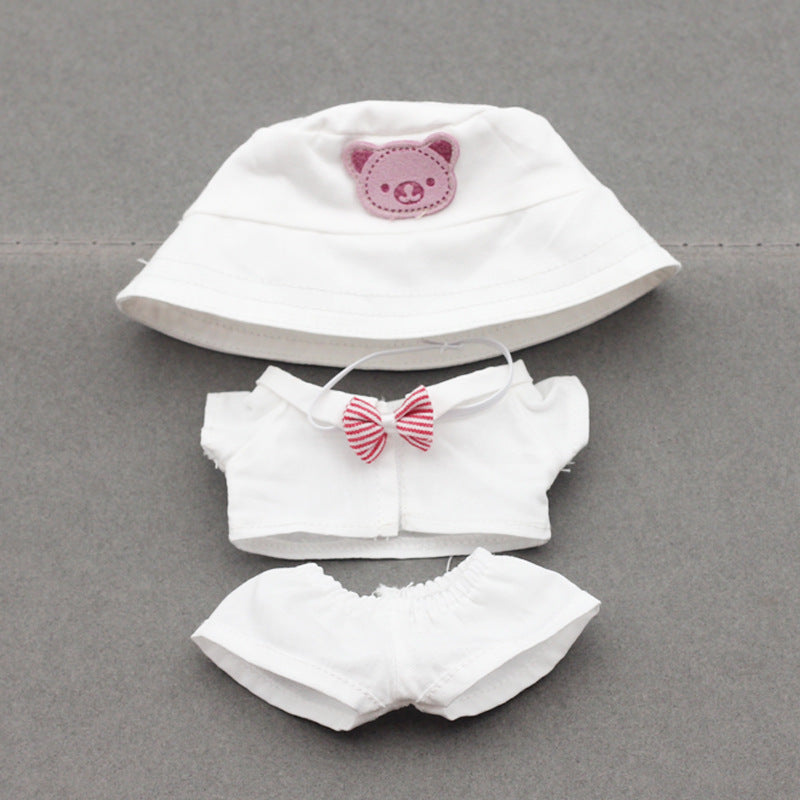 Labubu Doll Fisherman Hat & Outfit Set for 10cm & 17cm Vinyl Dolls