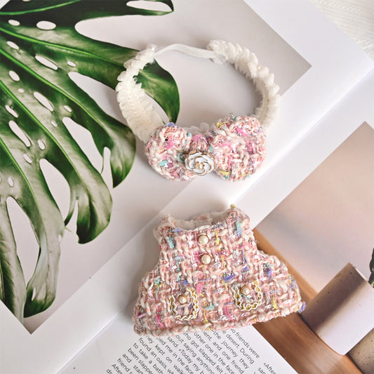 Labubu Doll Baby Clothes Outfit - 17CM Pink & White 2-Piece Set