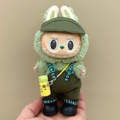 labubu doll clothes 17cm pull cloth clothes blind box doll skirt suit cute dress toy cross-border wholesale