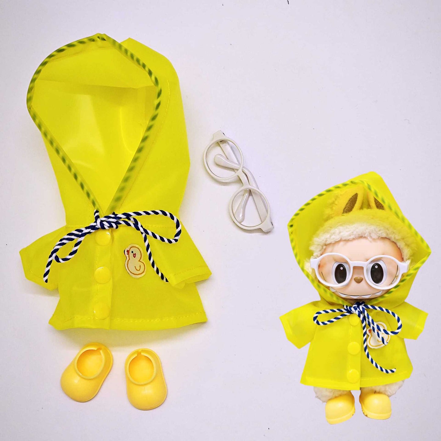 Labubu Doll Raincoat Outfit for 15cm & 17cm Dolls - Macaron Style