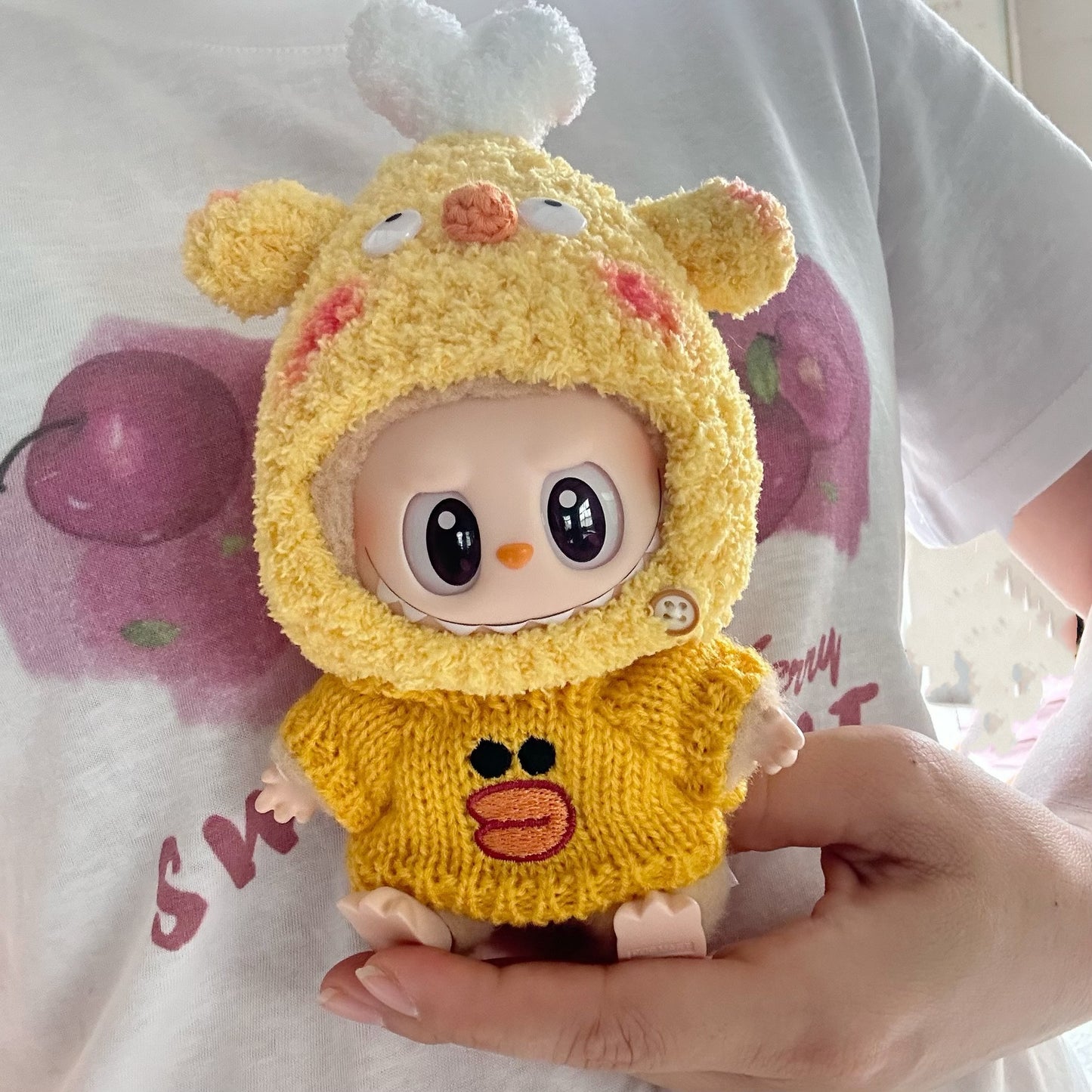 Clothes Only] The First and Second Generation Blind Box Labubu Doll Clothes LABUBU Doll suit for Handmade Chicken Leg Hat
