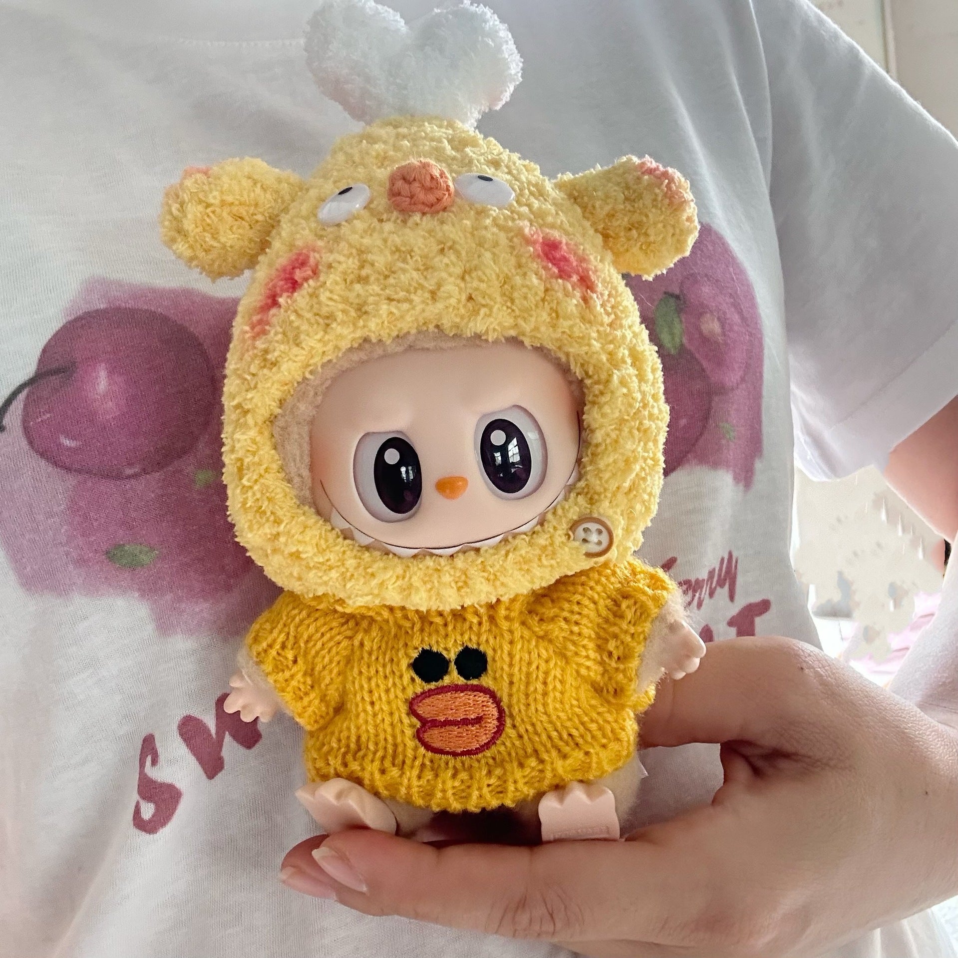 Clothes Only] The First and Second Generation Blind Box Labubu Doll Clothes LABUBU Doll suit for Handmade Chicken Leg Hat