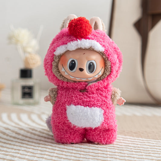 Only clothes] 17cm pendant blind box Macaron Labubu Labubu Time to chill doll clothes