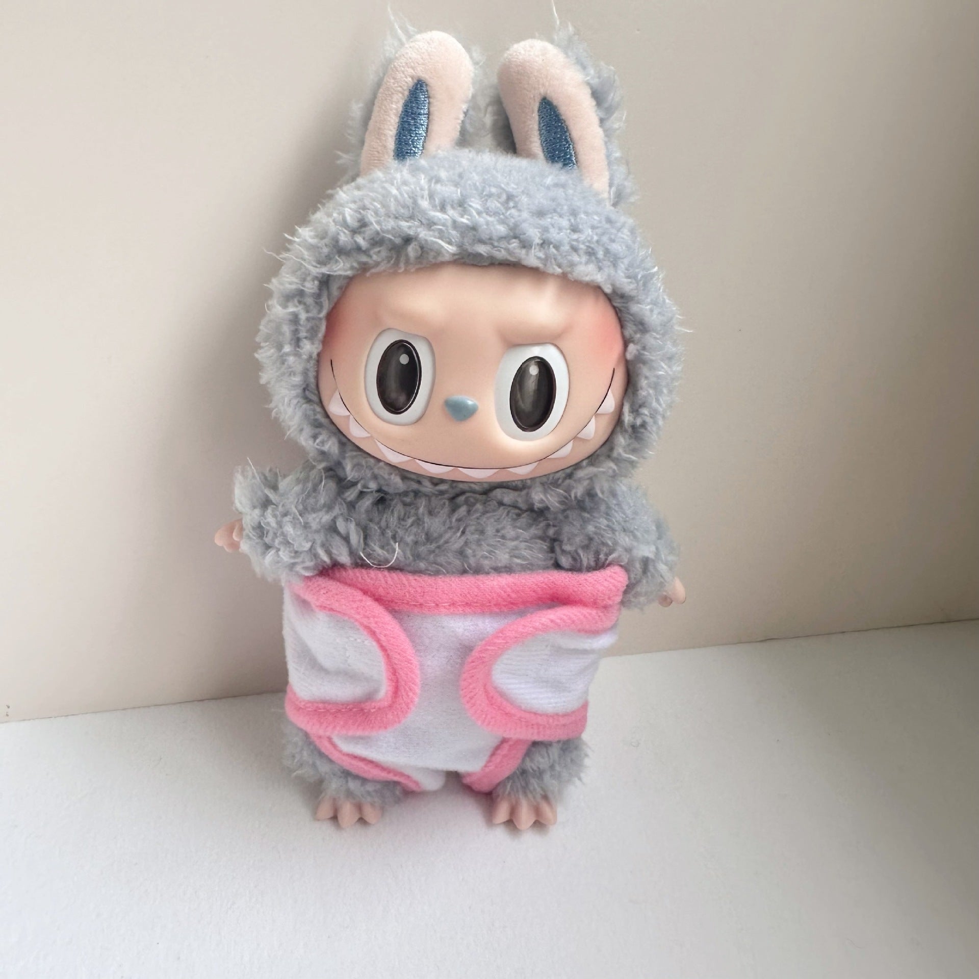 Only clothes] 15CM pull cloth pendant clothes key chain doll bloomers blind box LABUBU for the spot