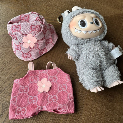 Labubu Doll Clothes Set - Casual Outfits with Replacement Letters