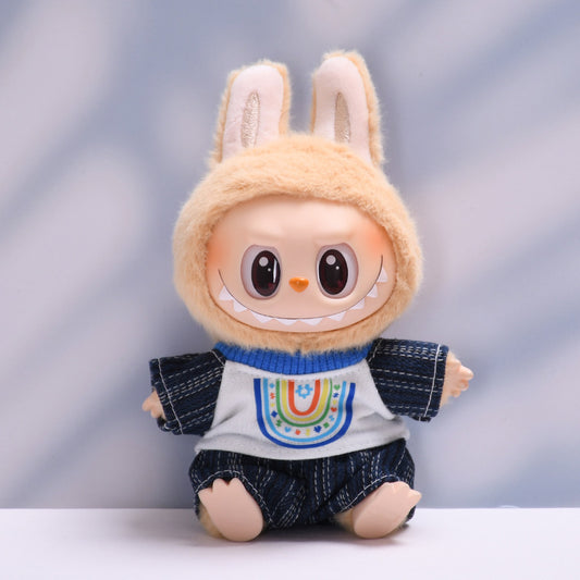 Only clothes] the first and second generation blind box Labubu pendant clothes blue fantasy suit labubu doll clothes