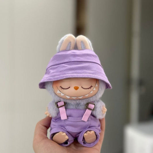 Labubu Doll Overalls Set with Hat for 1st-3rd Gen (Multiple Colors)