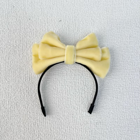 Labubu Sp Bow Headband Fugitive Princess Hair Accessories Elegant Bow Headband Sweet Velvet