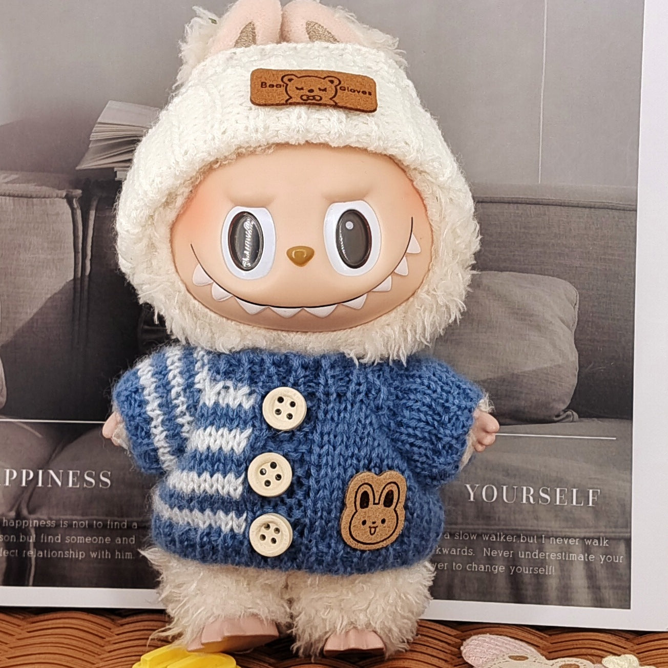 [Only Clothes] Baby Clothes First Generation Second Generation Third Generation Labubu Clothes Replacement Sweater Shoes Vinyl Pendant Replacement