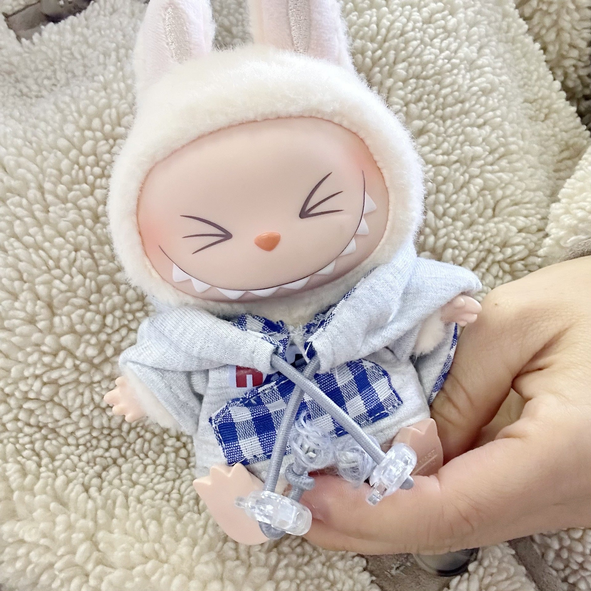 Only clothes] the first and second generation blind box labubu doll clothes LABUBU for HAPPY Niu Niu hooded vests