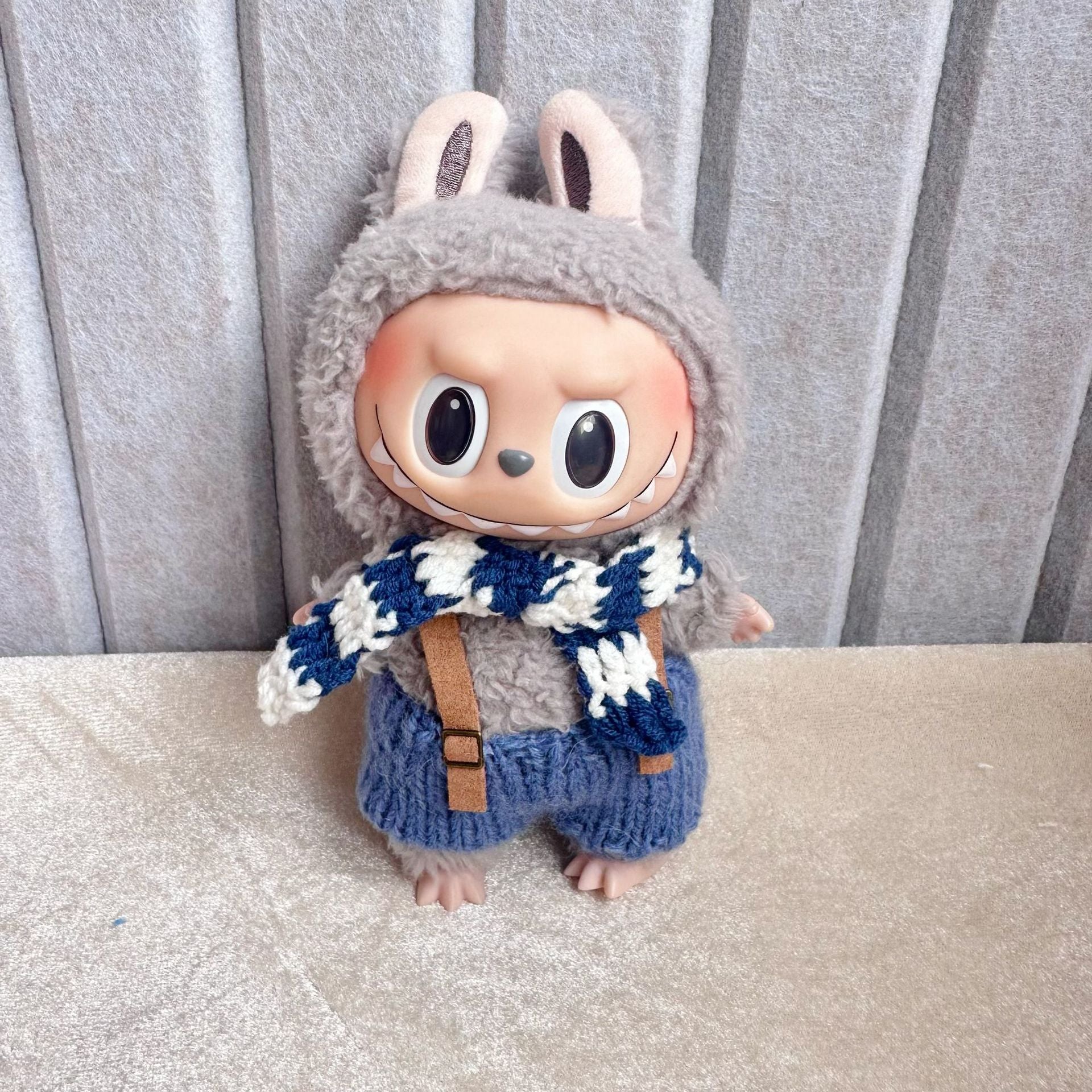 17cm pull cloth pendant clothes hand-woven sweater hat scarf suit labubu new replacement