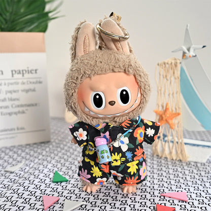 17cm Vinyl Plush Doll Clothes Rags Pendant Plush Coat Floral Skirt Clothing Accessories Doll Doll Clothes